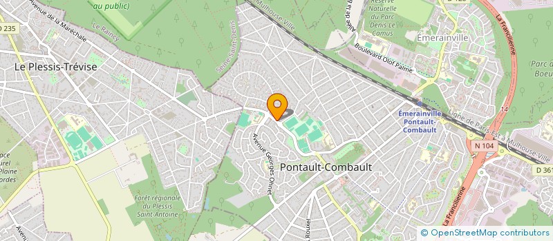 localisation de l'entreprise SRA GPS PHARMA à PONTAULT-COMBAULT