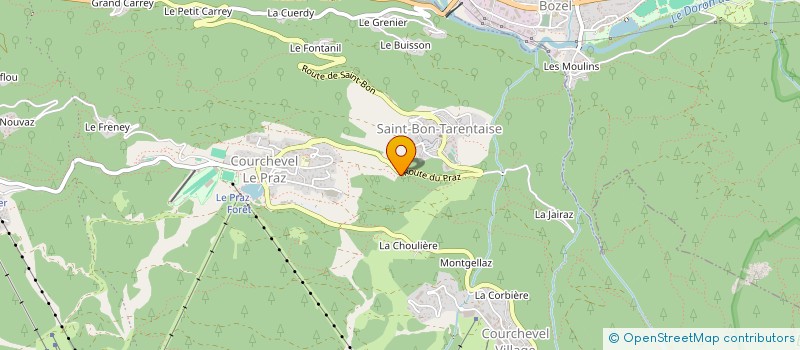 localisation de l'entreprise SRANSPORT ROUTES ET CHANTIERS à COURCHEVEL
