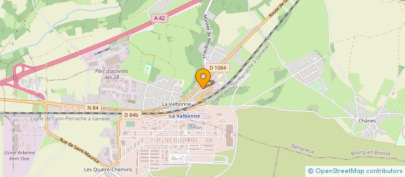 localisation de l'entreprise SRBM à BELIGNEUX