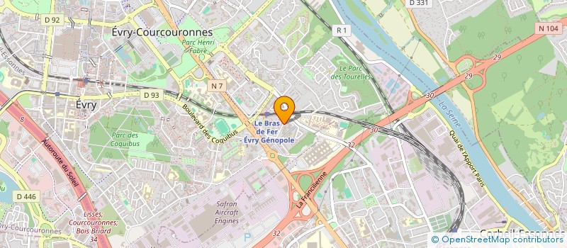 localisation de l'entreprise SRBP à EVRY-COURCOURONNES