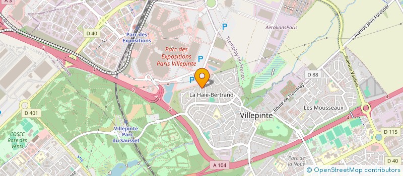 localisation de l'entreprise SRC SPECTACLES à VILLEPINTE