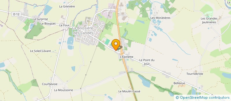 localisation de l'entreprise SRDI à LA BOISSIERE-DES-LANDES