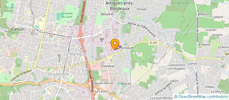 localisation de l'entreprise SRDP PEINTURE  ARTIGUES-PRES-BORDEAUX