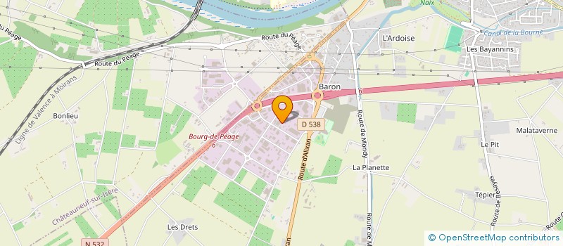 localisation de l'entreprise SRE  BOURG-DE-PEAGE