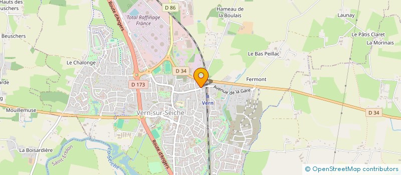 localisation de l'entreprise SRJ IMMO  VERN-SUR-SEICHE