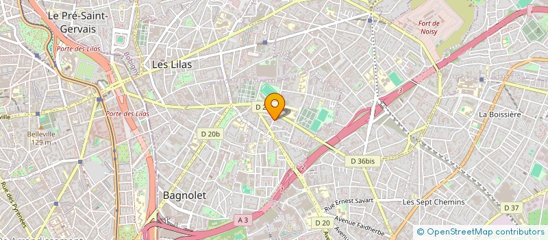 localisation de l'entreprise SRM à BAGNOLET