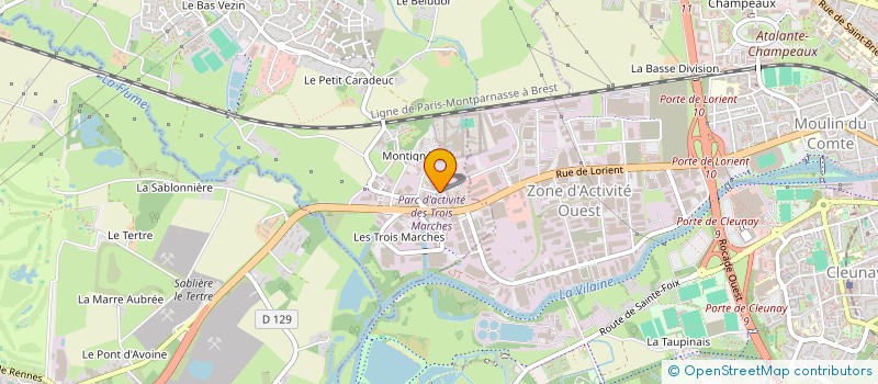 localisation de l'entreprise SRP RENNES à VEZIN-LE-COQUET