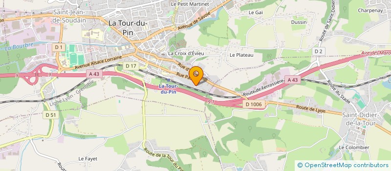 localisation de l'entreprise SRR BARDAGE à LA TOUR-DU-PIN