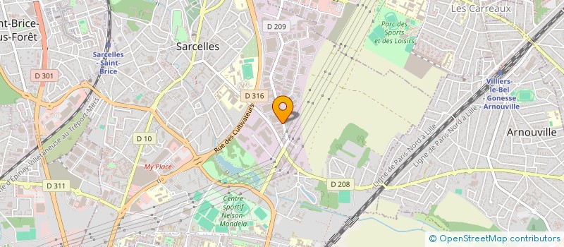 localisation de l'entreprise SRSP  SARCELLES