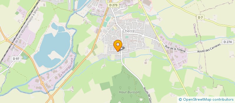 localisation de l'entreprise SRT  CHERRE-AU