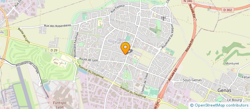 localisation de l'entreprise SS'DISTRI  CHASSIEU