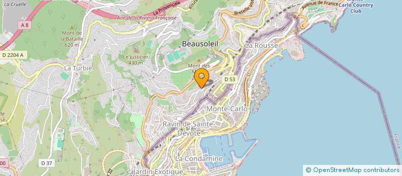 localisation de l'entreprise SS ELEC à BEAUSOLEIL