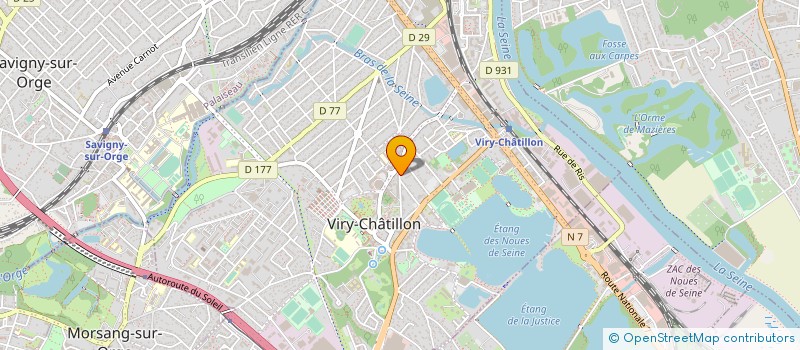 localisation de l'entreprise SSB IMMOBILIER à VIRY-CHATILLON