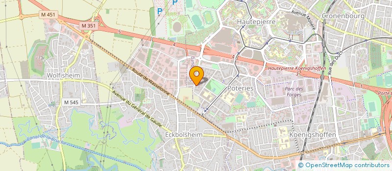 localisation de l'entreprise SSB (SOCIETE DE SERVICES A LA BATELLERIE) à STRASBOURG