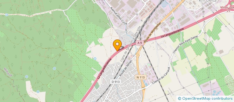 localisation de l'entreprise SSCC  MILHAUD