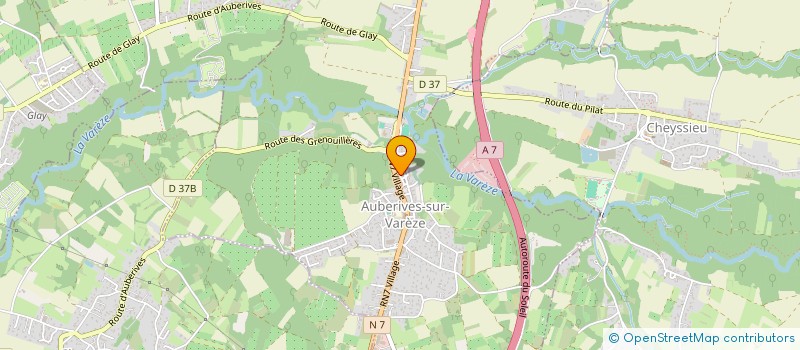 localisation de l'entreprise SSCI ROYER IMMO  AUBERIVES-SUR-VAREZE