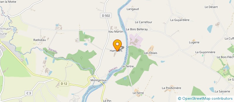 localisation de l'entreprise SSD ENERGIE  ALEXAIN