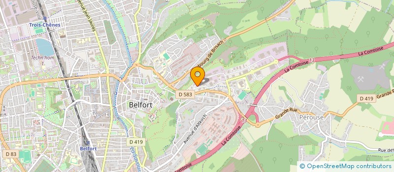 localisation de l'entreprise SSD - SPB  BELFORT