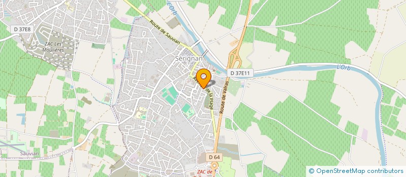 localisation de l'entreprise SSIAD ORB ET THONGUE à SERIGNAN