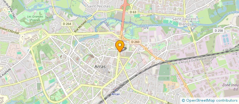 localisation de l'entreprise SSN BAT à ARRAS