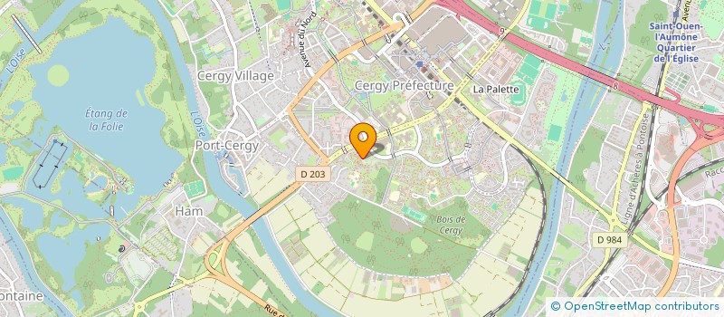 localisation de l'entreprise SSP (SOLUTION SECURITE PROTECTION) à CERGY