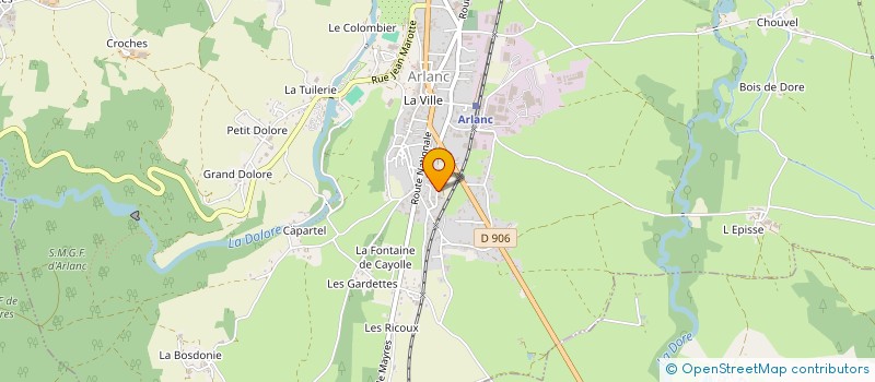 localisation de l'entreprise SSR  ARLANC