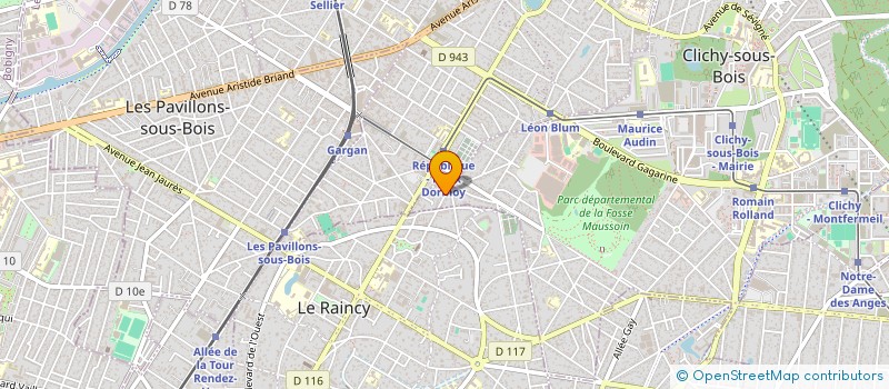 localisation de l'entreprise SSV AUTO SERVICES à CLICHY-SOUS-BOIS