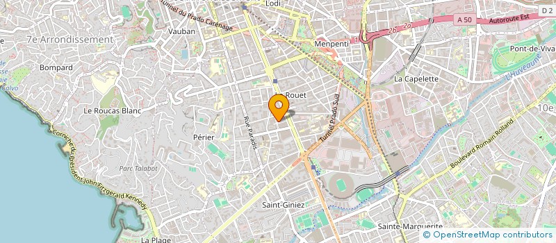 localisation de l'entreprise ST à MARSEILLE 8