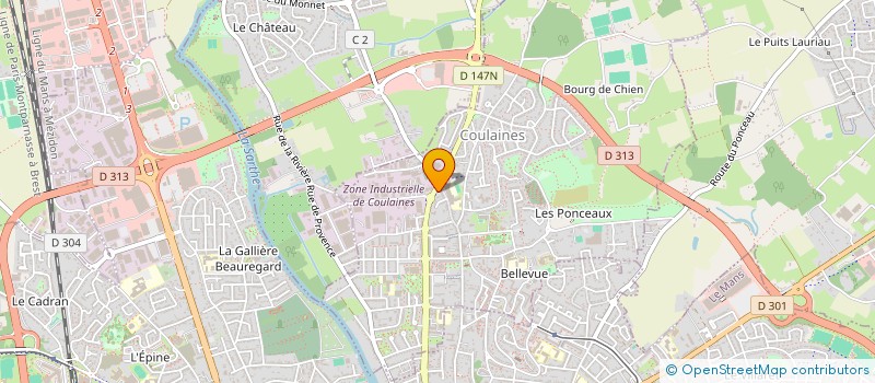 localisation de l'entreprise ST 72 à COULAINES
