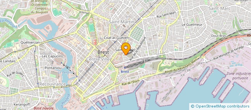 localisation de l'entreprise ST  BREST