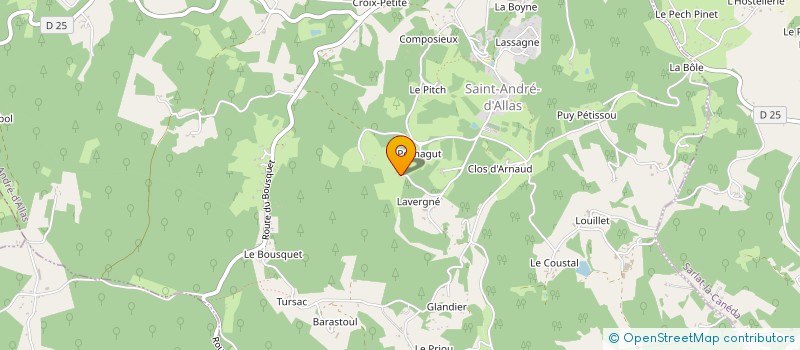 localisation de l'entreprise ST ANDRE EQUITATION  SAINT-ANDRE-D'ALLAS