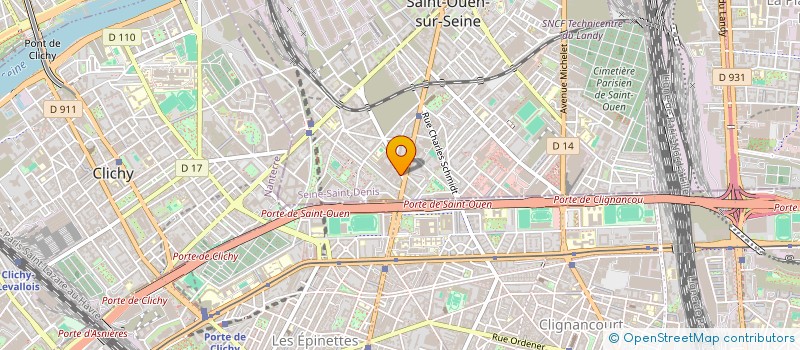 localisation de l'entreprise ST BAT à SAINT-OUEN-SUR-SEINE