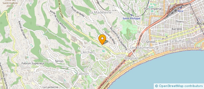localisation de l'entreprise ST BAT  NICE