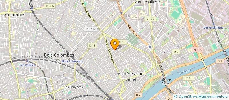 localisation de l'entreprise ST BATIMENT à ASNIERES-SUR-SEINE