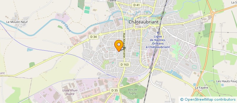 localisation de l'entreprise ST BATIMENT à CHATEAUBRIANT