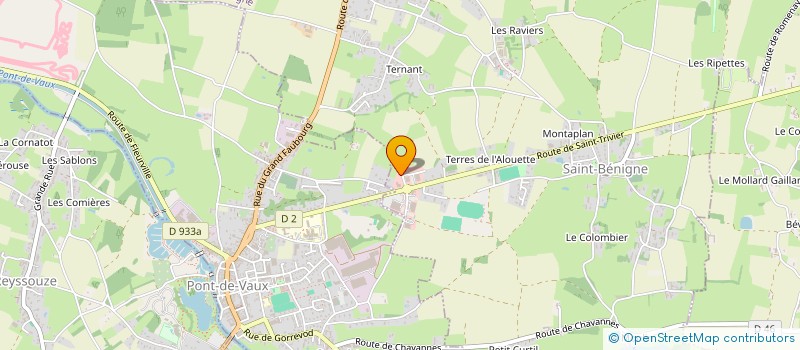 localisation de l'entreprise ST BE AUTO  SAINT-BENIGNE