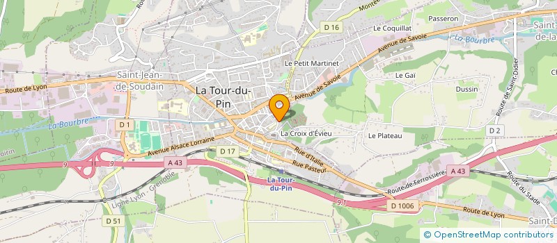 localisation de l'entreprise ST BRUNO ASSOCIATION SPORTIVE ET CULTURELLE  LA TOUR-DU-PIN