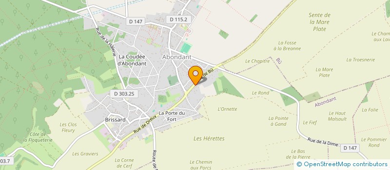 localisation de l'entreprise ST CADOT à ABONDANT