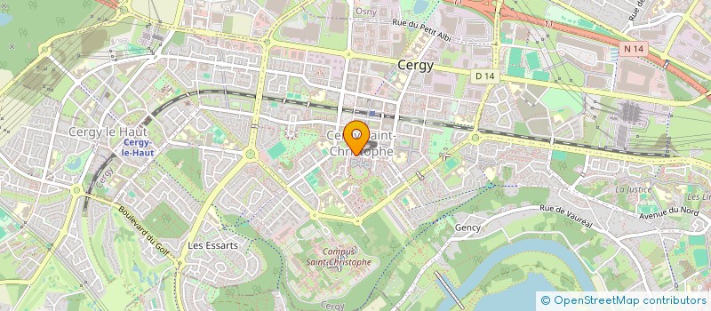 localisation de l'entreprise ST CHRISTOPHE LOISIRS à CERGY