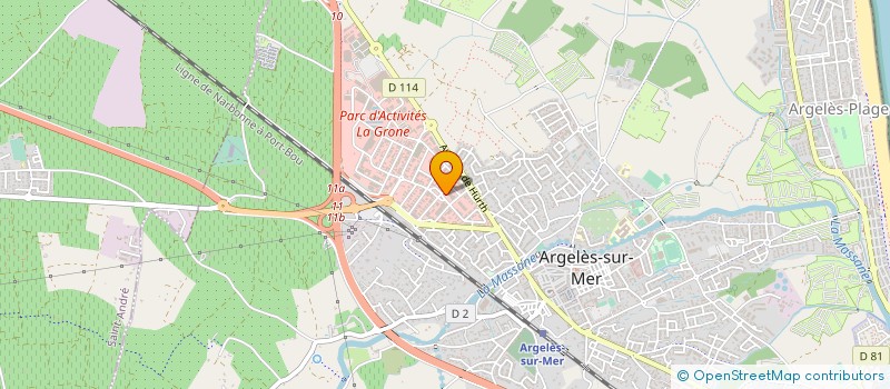 localisation de l'entreprise ST CONTROLE  ARGELES-SUR-MER