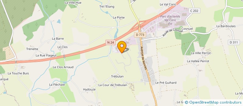 localisation de l'entreprise ST CYR MOVE à GUER
