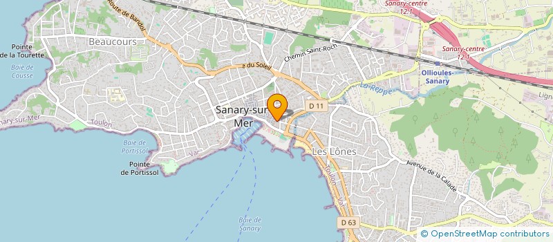 localisation de l'entreprise ST DISTRI à SANARY-SUR-MER