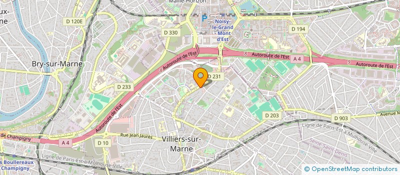 localisation de l'entreprise ST ECHAFAUDAGES à VILLIERS-SUR-MARNE