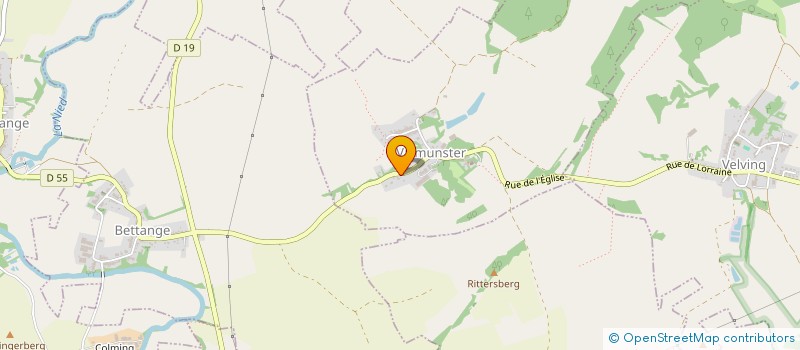 localisation de l'entreprise ST'ELEC  VALMUNSTER