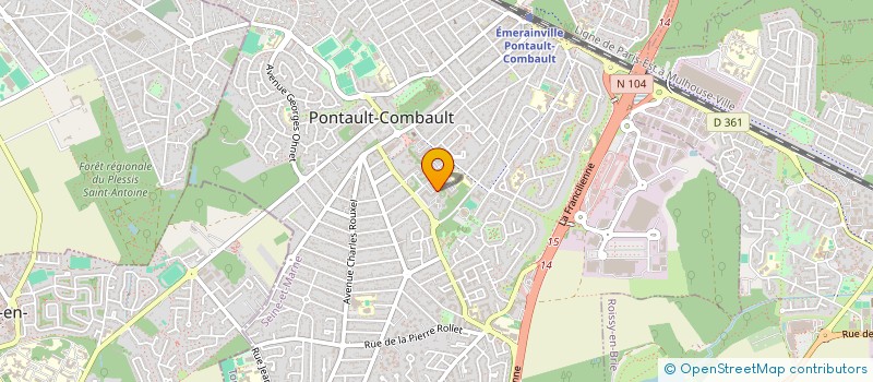 localisation de l'entreprise ST ENERGY à PONTAULT-COMBAULT
