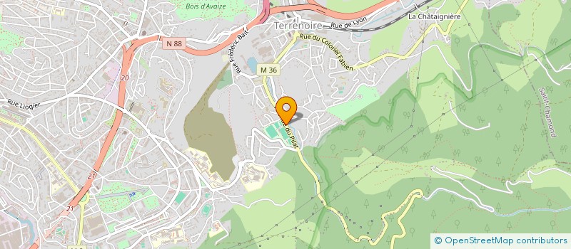 localisation de l'entreprise ST ETIENNE UNIVERSITE CLUB SUGT  SAINT-ETIENNE