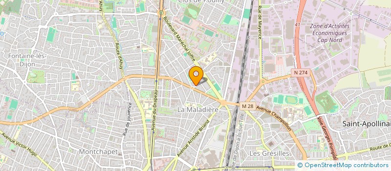 localisation de l'entreprise ST EX à DIJON