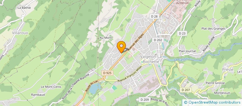 localisation de l'entreprise ST FERMETURES  VALGELON-LA ROCHETTE