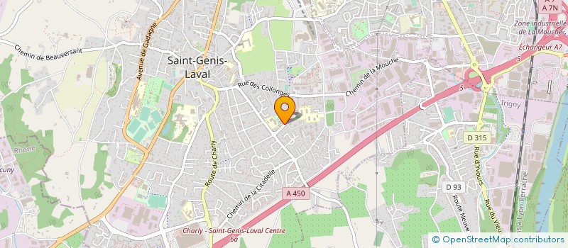 localisation de l'entreprise ST GENIS OULLINS STE FOY FEMININ à SAINT-GENIS-LAVAL