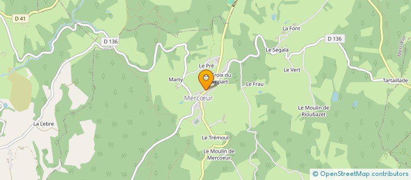 localisation de l'entreprise ST GERAUD XAINTRIE  LA CHAPELLE-SAINT-GERAUD